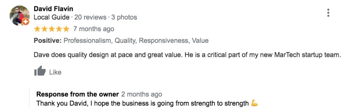 Client testimonial