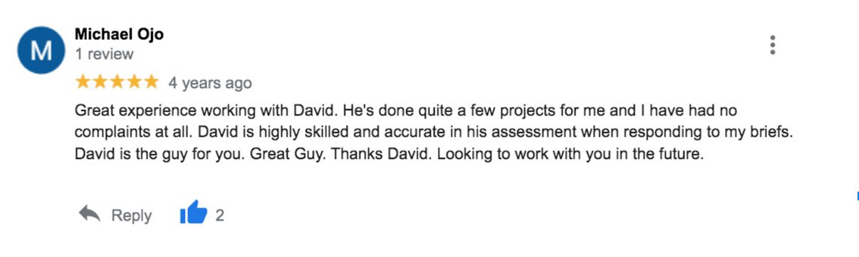 Client testimonial