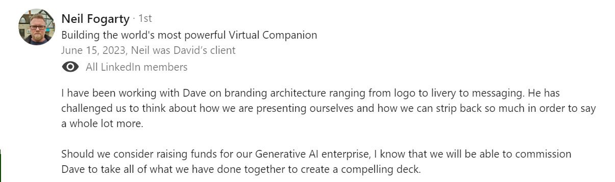 Client testimonial
