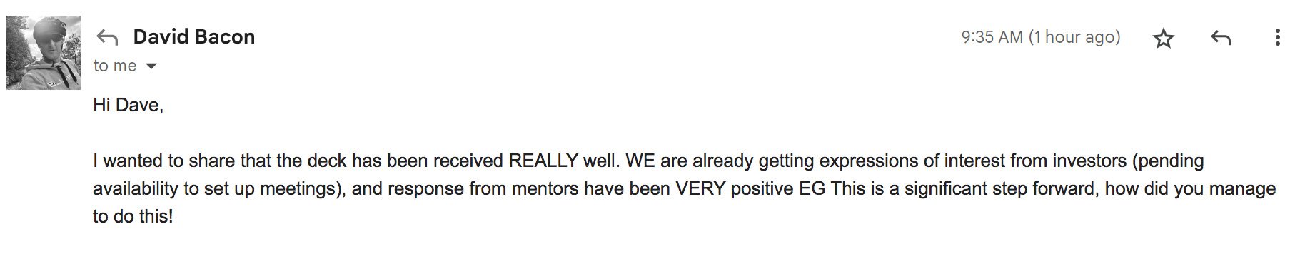 Client testimonial